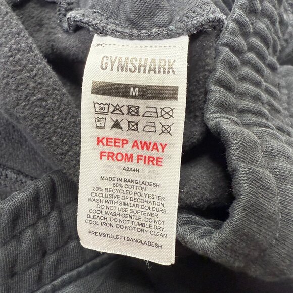 Gymshark Jogger Men M Black Crest Slim Fit Fleece 27" Tapered A2A4H - Picture 6 of 16